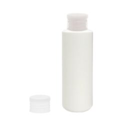 Botella 100 ml HDPE Blanco con Tapón Rosca Traslúcido (24/410) - Botellas HDPE