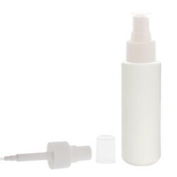 Botella 100 ml HDPE Blanco con Vaporizador Blanco 360 Invertido (24/410) - Botellas HDPE