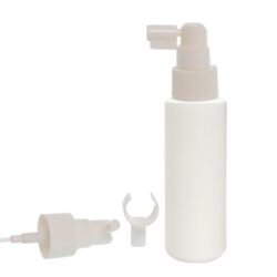 Botella 100 ml HDPE Blanco con Vaporizador Blanco Trompeta (24/410) - Botellas HDPE