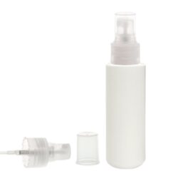 Botella 100 ml HDPE Blanco con Vaporizador Traslúcido (24/410) - Botellas HDPE