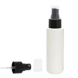 Botella 100 ml HDPE Blanco con Vaporizador Negro (24/410) - Botellas HDPE