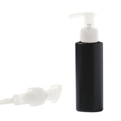 Botella 100 ml HDPE Negro con Dosificador Traslúcido (24/410) - Botellas HDPE