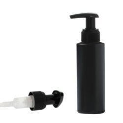 Botella 100 ml HDPE Negro con Dosificador Negro (24/410) - Botellas HDPE