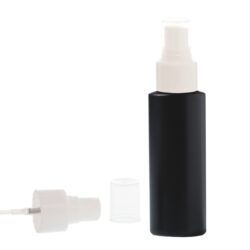 Botella 100 ml HDPE Negro con Vaporizador Blanco (24/410) - Botellas HDPE