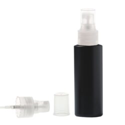 Botella 100 ml HDPE Negro con Vaporizador Traslúcido (24/410) - Botellas HDPE
