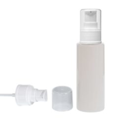 Botella 100 ml PET Blanco con Dosificador Serum Blanco (24/410) - Botellas PET