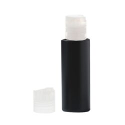 Botella 100 ml HDPE Negro con Tapón Disc-top Traslúcido (24/410) - Botellas HDPE