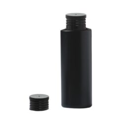 Botella 100 ml HDPE Negro con Tapón Simple Negro (24/410) - Botellas HDPE