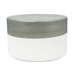 Tarro 200 ml Blanco con Tapa Nacarada Plata Ø 90 (Base, Tapa y Obturador) - Tarros de PP