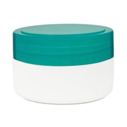 Tarro 200 ml Blanco con Tapa Verde Brillo Apilable Ø 90 (Base, Tapa y Obturador) - Tarros de PP