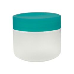 Tarro 250 ml Traslúcido con Tapa Verde Oscuro Ø 90 (Base, Tapa y Obturador) - Tarros de PP