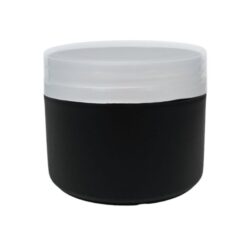 Tarro 250 ml Negro con Tapa Traslúcido Ø 90 (Base, Tapa y Obturador) - Tarros de PP