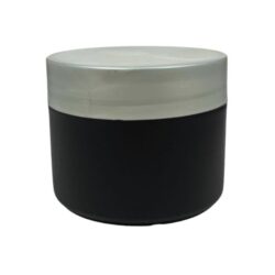 Tarro 250 ml Negro con Tapa Plata Ø 90 (Base, Tapa y Obturador) - Tarros de PP