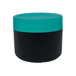Tarro 250 ml Negro con Tapa Verde Oscuro Ø 90 (Base, Tapa y Obturador) - Tarros de PP