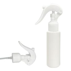 Botella 100ml HDPE Blanca vaporizador spray trigger blanco