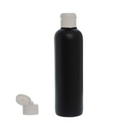Botella 500 ml HDPE Negro Hombro Curvo Bisagra Blanco (28/410) - Botellas
