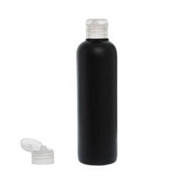 Botella 500 ml HDPE Negro Hombro Curvo Bisagra Traslúcido (28/410) - Botellas