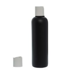 Botella 500 ml HDPE Negro Hombro Curvo Disc Top Blanco (28/410) - Botellas