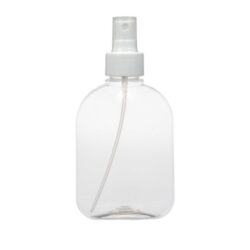 Botella 250 ml PET Petaca Transparente con Vaporizador Blanco (28/410) - Botellas PET