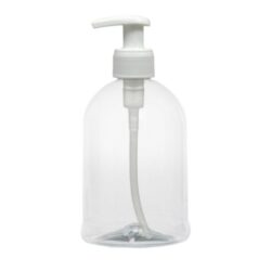 Botella 500 ml PET Campana Transparente con Dosificador Blanco (28/410) - Botellas PET