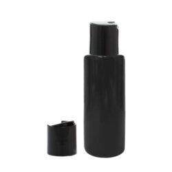 Botella 100 ml PET Negro con Tapón Disc-Top Negro (24/410) - Botellas PET