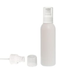 Botella 125 ml blanca PEHD dosificador blanco serum