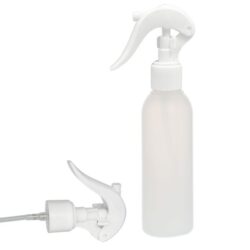 Botella 125 ml HDPE Traslúcido con Pistola Spray Trigger Blanco (24/410) - Botellas HDPE