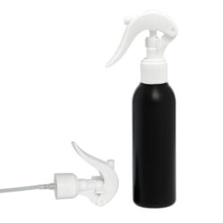Botella 125 ml HDPE Negro con Trigger Blanco (24/410) - Botellas HDPE