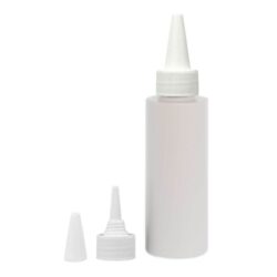 Botella 125 ml HDPE Blanco Recta con Tapón Cánula de rosca Blanca (24/410) - Botellas HDPE