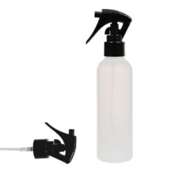 Botella 200 ml HDPE Traslúcido con Pistola Spray Trigger Negro (24/410) - Botellas HDPE