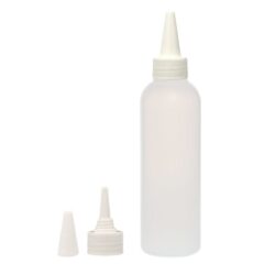 Botella 200 ml HDPE Traslúcido con Tapón Cánula Blanca y Capuchón de Rosca (24/410) - Botellas HDPE