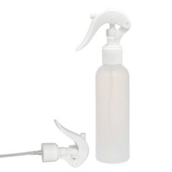 Botella 200 ml HDPE Traslúcido con Pistola Spray Trigger Blanco (24/410) - Botellas HDPE