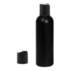Botella 200 ml HDPE Negro con Tapón Disc-Top Negro (24/410) - Botellas HDPE