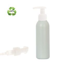 Botella 125 ml HDPE Reciclado con Dosificador Ancho Blanco (24/410) - Botellas ECO