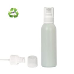 Botella 125 ml HDPE Reciclado con Dosificador Serum Blanco (24/410) - Botellas ECO