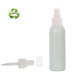 Botella 125 ml HDPE Reciclado con Vaporizador Invertido Blanco (24/410) - Botellas ECO