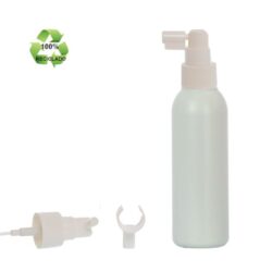 Botella 125 ml HDPE Reciclado con Vaporizador Trompeta Blanco (24/410) - Botellas ECO