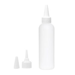 Botella 200 ml HDPE Blanco con Tapón Cánula rosca Blanco y Capuchón (24/410) - Botellas HDPE