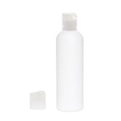 Botella 200 ml HDPE Blanco con Tapón Disc-Top Traslúcido (24/410) - Botellas HDPE