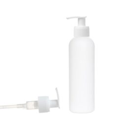 Botella 200 ml HDPE Blanco con Dosificador Estrecho Blanco (24/410) - Botellas HDPE