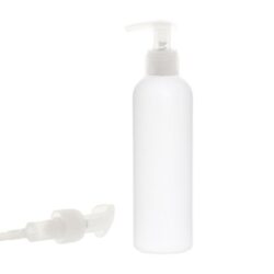 Botella 200 ml HDPE Blanco con Dosificador Ancho Traslúcido (24/410) - Botellas HDPE