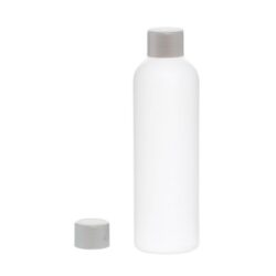 Botella 200 ml HDPE Blanco con Tapón Gris Plata (24/410) - Botellas HDPE