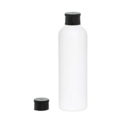 Botella 200 ml HDPE Blanco con Tapón Negro (24/410) - Botellas HDPE