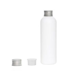 Botella 200 ml HDPE Blanco con Tapón Aluminio y Obturador (24/410) - Botellas HDPE