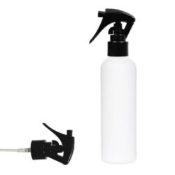 Botella 200 ml HDPE Blanco con Pistola Spray Trigger Negro (24/410) - Botellas HDPE