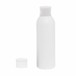 Botella 125 ml HDPE Blanco con Tapón Traslúcido (24/410) - Botellas HDPE