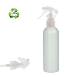 Botella 200 ml HDPE Reciclado con Pistola Spray Trigger Traslúcido (24/410) - Corte Tubo