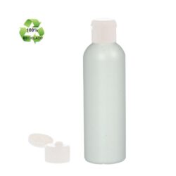 Botella 200 ml HDPE Reciclado con Tapón Bisagra Blanco (24/410) - Botellas ECO