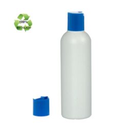 Botella 200 ml HDPE Reciclado con Tapón Disc-Top Azul (24/410) - Botellas ECO