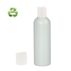 Botella 200 ml HDPE Reciclado con Tapón Disc-Top Blanco (24/410) - Botellas ECO